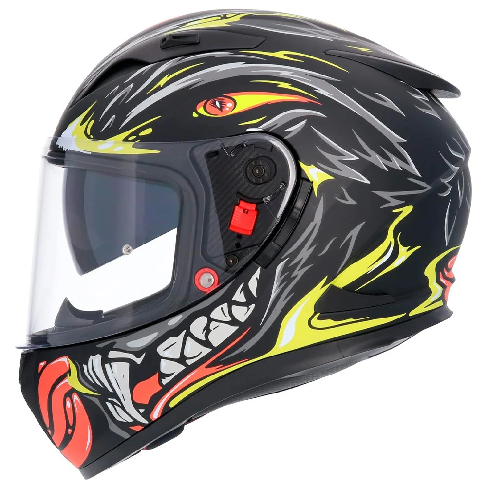 CASCO SHIRO SH-605 RAPAZ NEGRO MATE/FLUOR