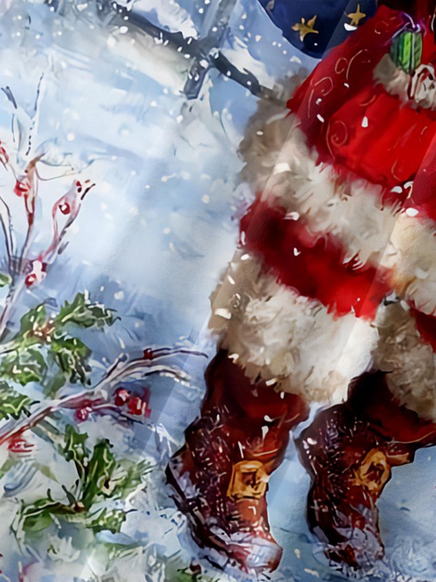 Christmas Santa Chest Pocket Short Sleeve Casual Shirt