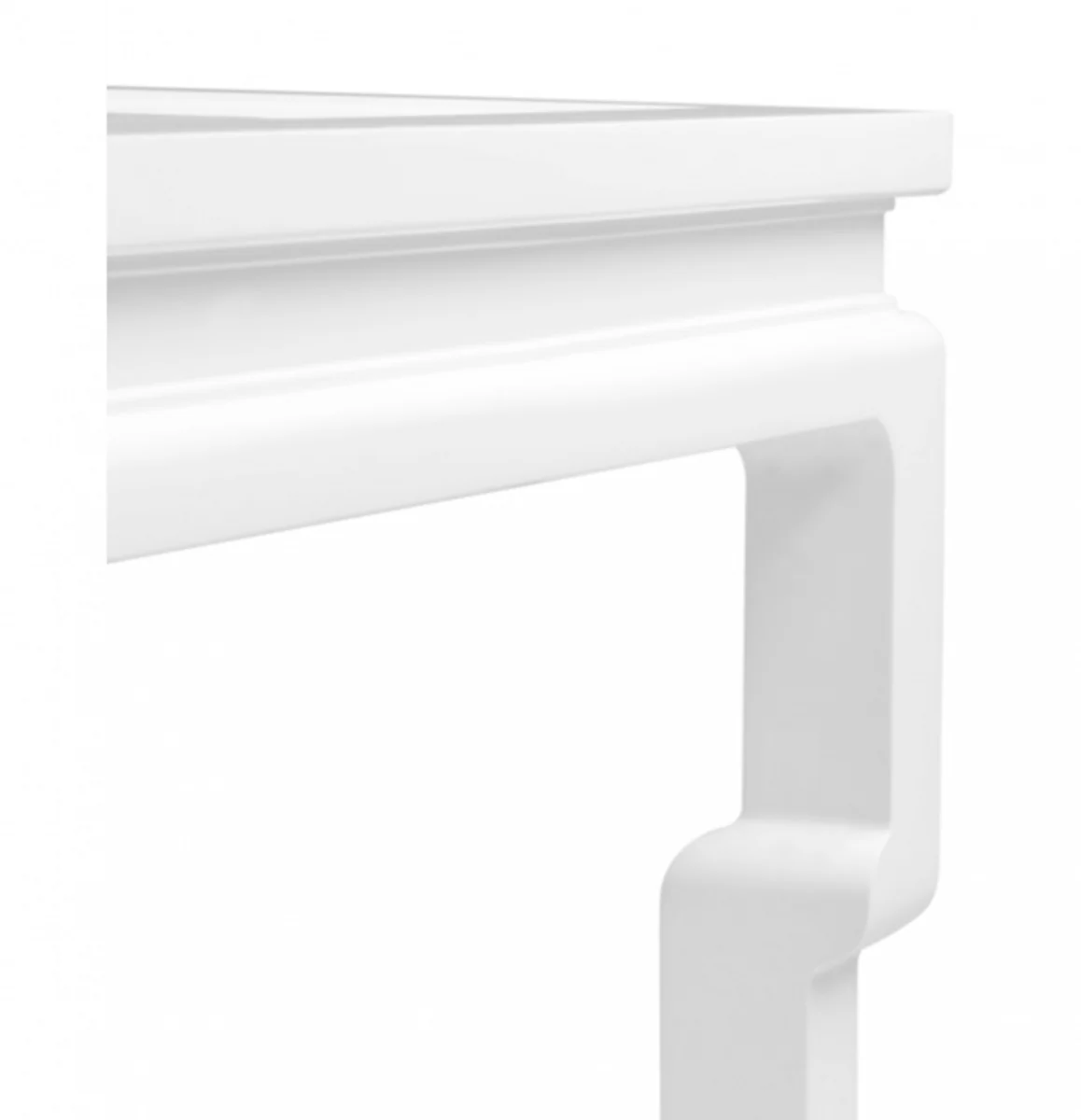 Luxury Art Deco Designer Mahogany Side Table White - Luxury Hotel Table