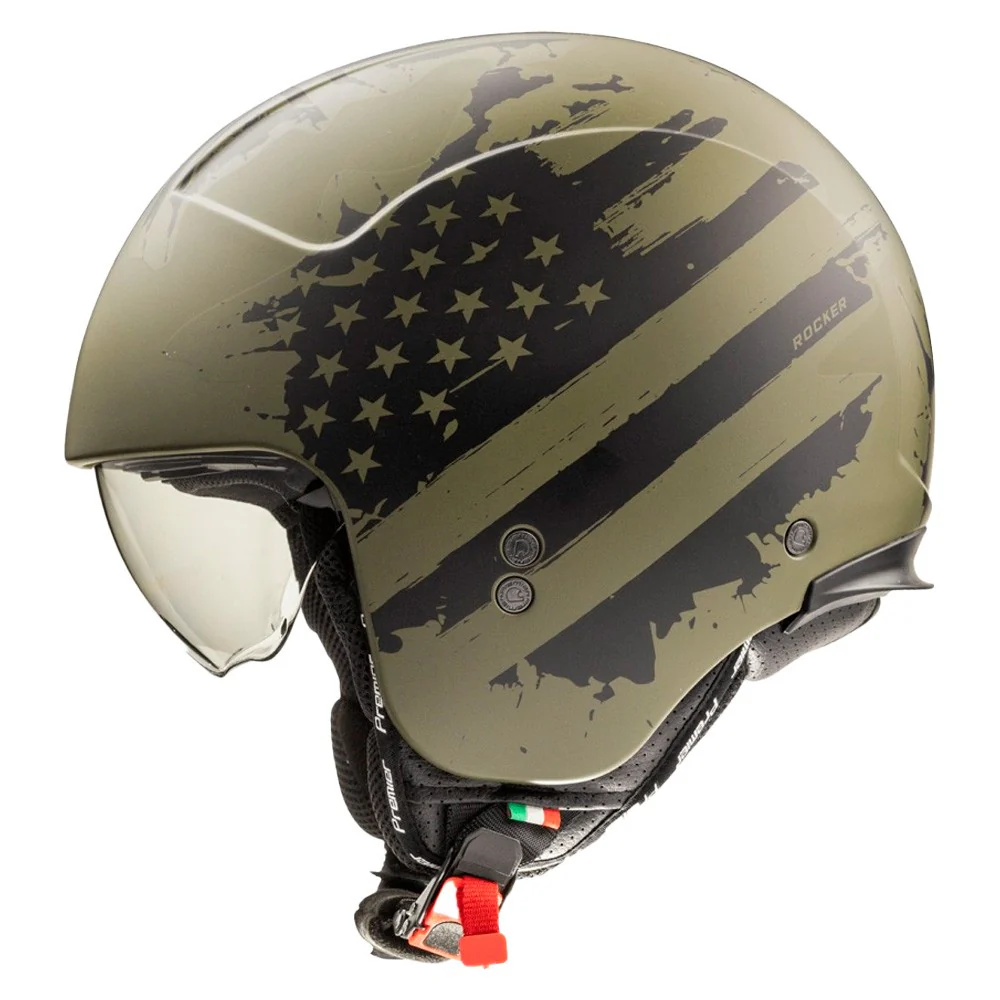 CASCO JET PREMIER ROCKER AM MILY BM VERDE / NEGRO