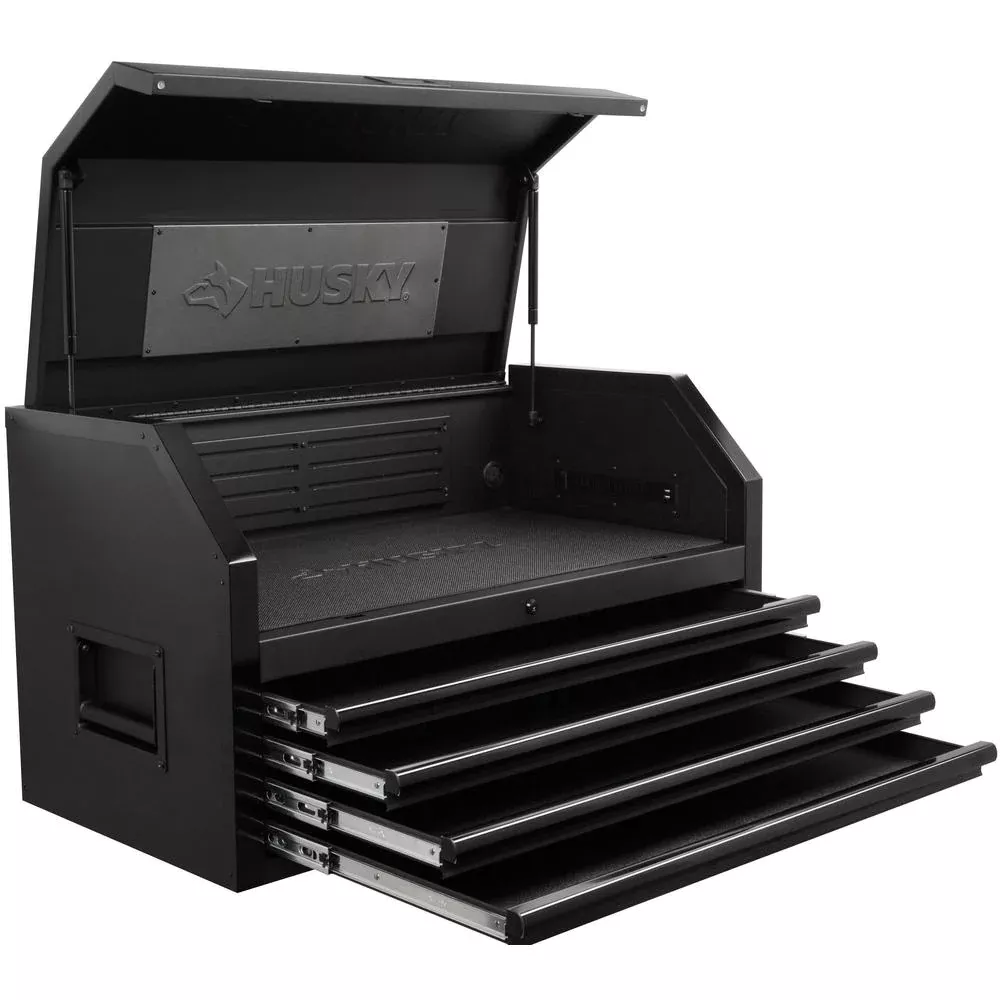 PROFESSIONAL DUTY 41 IN. W X 21.5 IN. D 4-DRAWER TOP TOOL CHEST IN MATTE BLACK