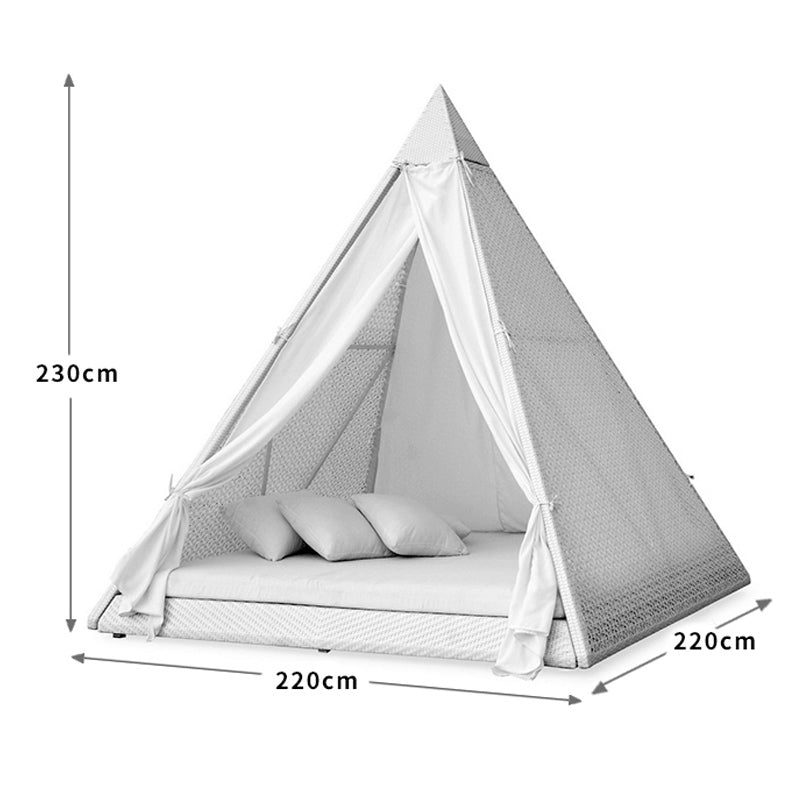 Freeshipping Lounger Outdoor Rattan Sofa Lying Bed Balcony Villa Outdoor PU Rattan Chairs